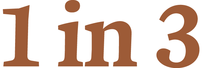 1 in 3