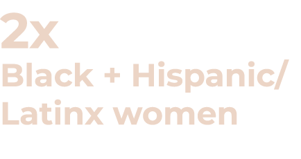 2x Black + Hispanic Latinx women
