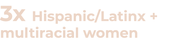 3x Hispanic Latinx + multiracial women