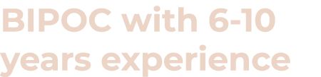 BIPOC with 6-10 years experience