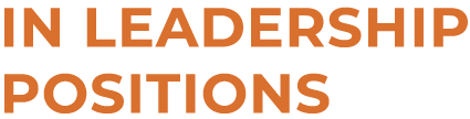 In leadership POSITIONS