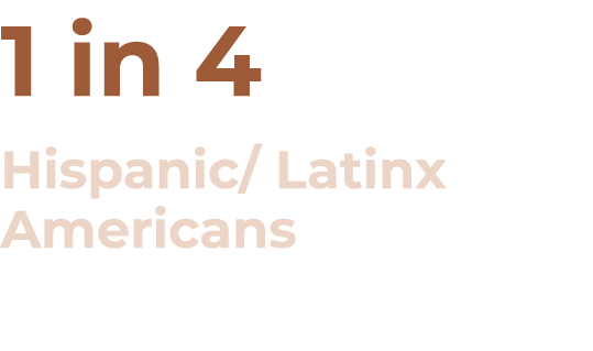 1 in 4 Hispanic  Latinx Americans